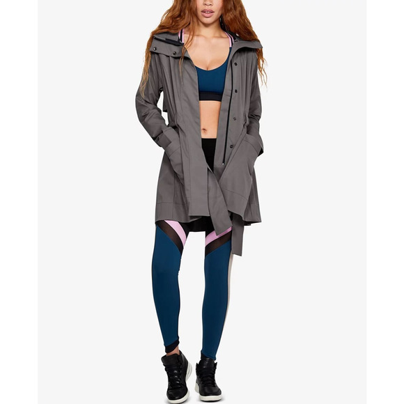 UNDER ARMOUR Misty Copeland Vented Trench Jacket Loose Fit Mink Gray HTF Sz XL - Picture 2 of 16